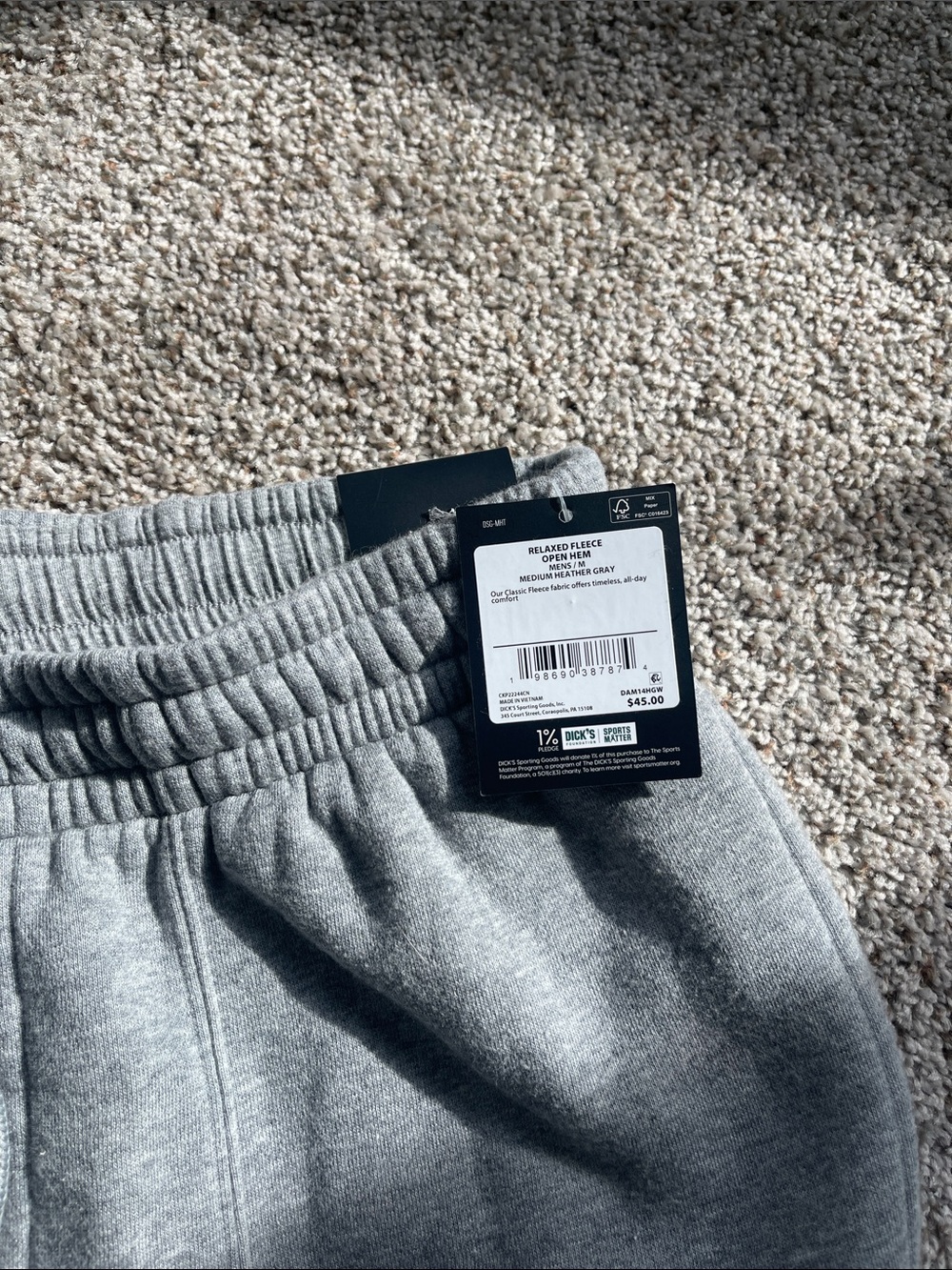 DSG Gray Fleece Jogger Pants